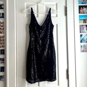 Lulus Black Sparkly Mini Dress